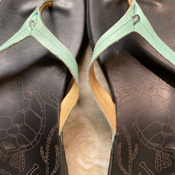 Olukai Honu mint green straps 7 - Picture 6 of 12